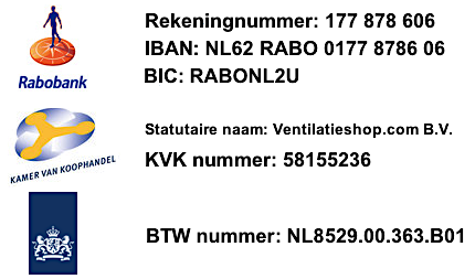 KVK en Betaalgegevens ventilatieshop.com