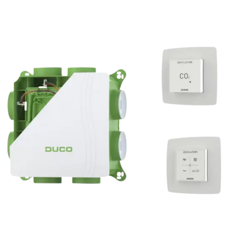 Ducobox Silent 2.0 All-in-one Co2 Bd - 400 M3/h - Randaarde - Ingebouwde Vochtsensor + Afs
