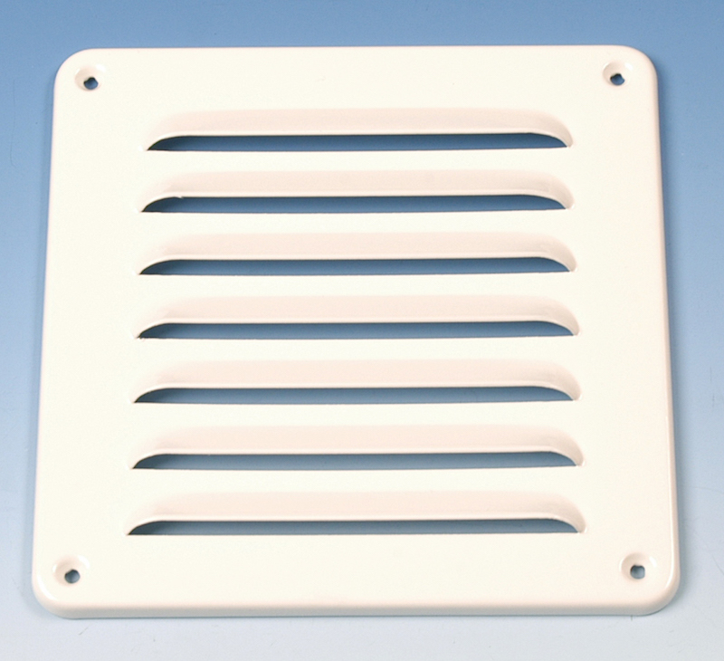 Aluminium Schoepenrooster Opbouw 155 X 155mm - Wit (1-1616w)