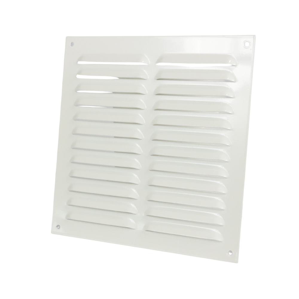 Aluminium Schoepenrooster Opbouw 250 X 250mm - Wit (1-2525w)