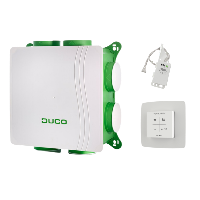 [tweedekans] Ducobox Silent All-in-one Rh & Bd - Vocht Boxsensor + Bedieningsschakelaar Rf Batterij (0000-4639)
