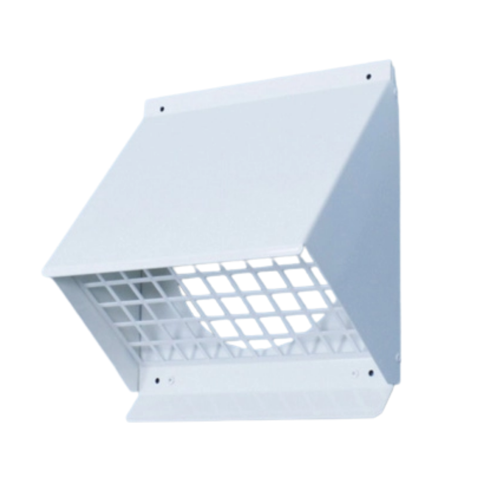 Gevelkap Aluminium - Hoge Doorlaat (geschikt Voor Wtw) - Voor Buis 200 T/m 250mm - Wit