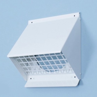 Gevelkap Aluminium - Hoge Doorlaat (geschikt Voor Wtw) - Voor Buis 125 T/m 150mm - Wit