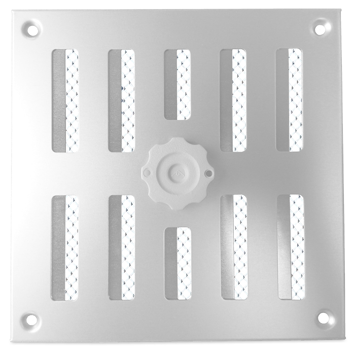 Afsluitbaar Schuifrooster Opbouw 195 X 195mm - Rvs afbeelding 1