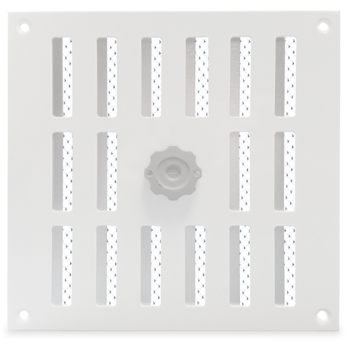 Aluminium Afsluitbaar Schuifrooster Opbouw 195 X 195mm - Wit (3-2020w)