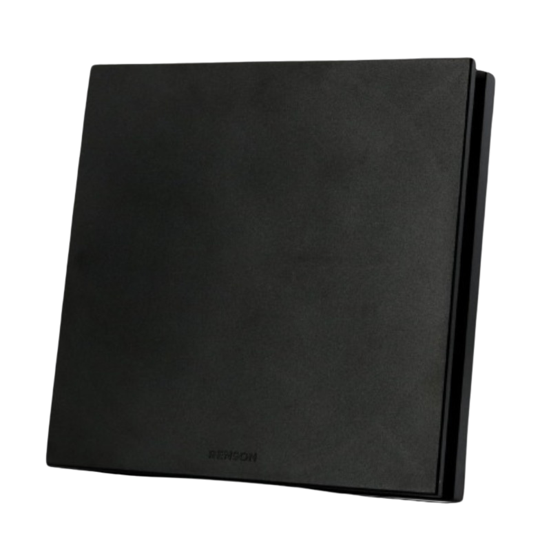 Renson Aeroo Designventiel Vierkant - Kunststof Ø125mm - Ral9005 afbeelding 1