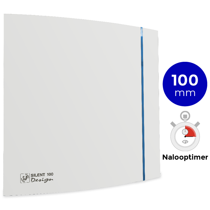 [tweedekans] Design Badkamerventilator Soler & Palau Silent (100crz) - Ø 100mm - Met Timer