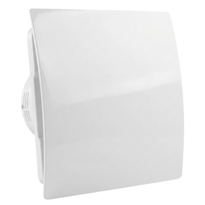 Whisper Pro-design Badkamerventilator - Ø100mm - Met Nalooptimer En Vochtsensor - Gebogen 