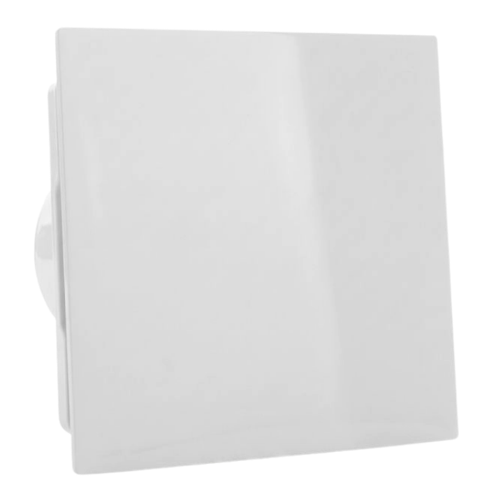 Whisper Pro-design Badkamerventilator - Ø100mm - Met Nalooptimer - Vlak Kunststof - Wit afbeelding 1