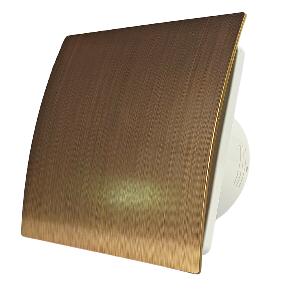 Whisper Pro-design Badkamerventilator - Ø125mm - Met Nalooptimer + Vochtsensor - Kunststof - Goud