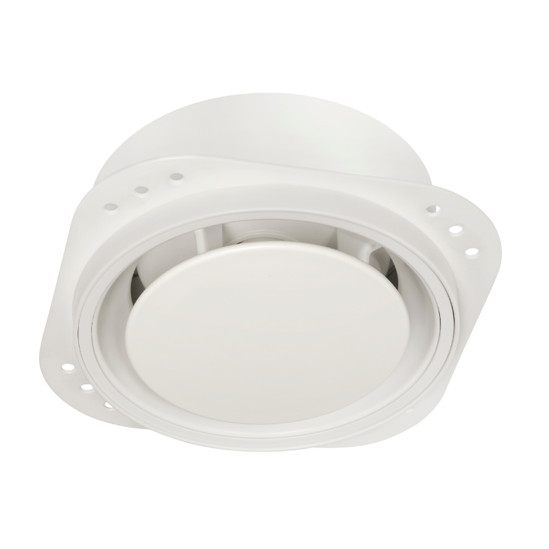 Noshow Designventiel Ø 125mm Stretch Voor Spanplafond - Toevoer/afvoer - Wit afbeelding