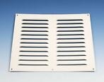 Aluminium Schoepenrooster Opbouw 250 X 250mm - Wit (1-2525w)