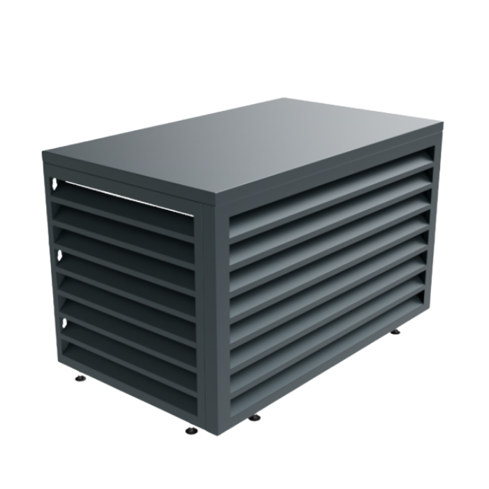 Aircover 1000 - Ral7016 - Luxe (airco) Buitenunit Omkasting - 100 X 65 X 50 Cm