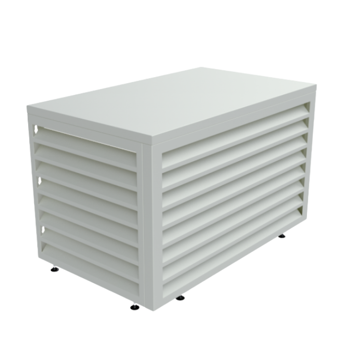 Aircover 1000 - Ral9016 - Luxe (airco) Buitenunit Omkasting - 100 X 65 X 50 Cm