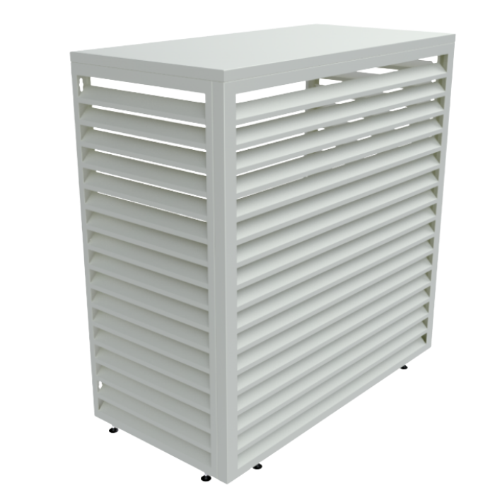 Aircover 1200 - Ral9016 - Luxe (airco) Buitenunit Omkasting - 120 X 110 X 65 Cm