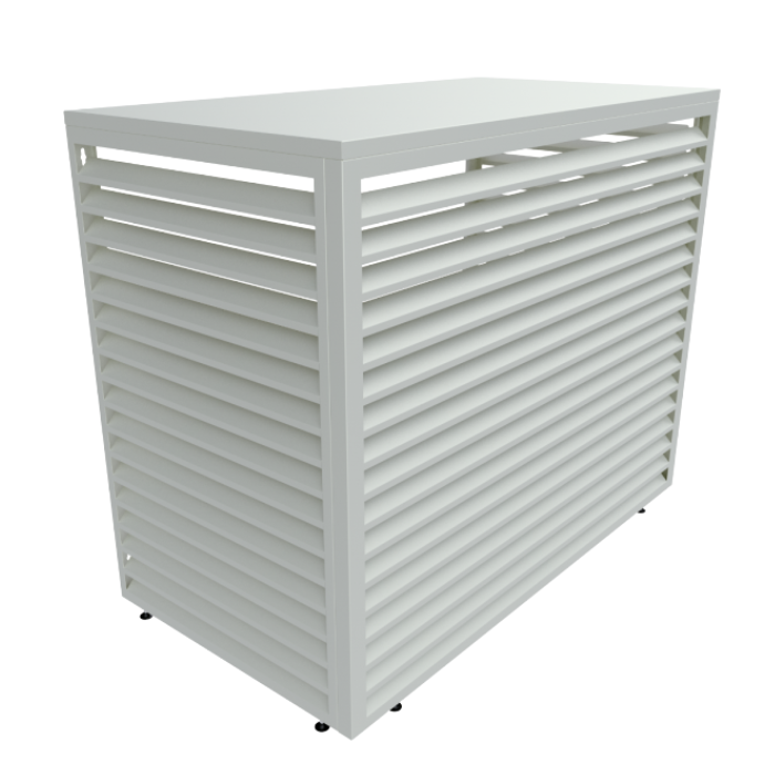 Aircover 1700 - Ral9016 - Luxe (airco) Buitenunit Omkasting - 170 X 130 X 75 Cm