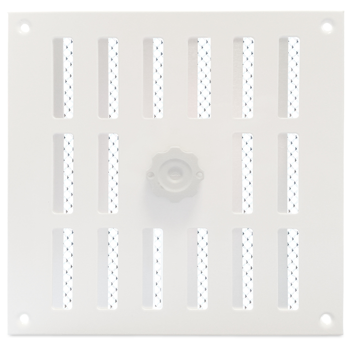 Aluminium Afsluitbaar Schuifrooster Opbouw 250 X 250mm - Wit (3-2525w)
