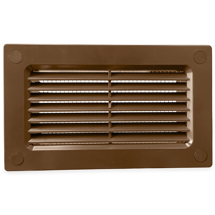 Kunststof Gevelklep (buiten Toepassing) Voor Kanaal 110 X 55mm - Bruin