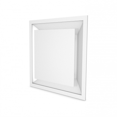 Systeemplafondrooster - Staal - Wit Ral9010 - Ø 200mm - 407 X 407mm (cs400.200)