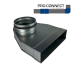 Lepelhoek 90º van rechthoekig 220 x 55mm naar rond Ø 125mm - Staal [Pro-C]thumbnail