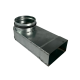  Lepelhoek 90º van rechthoekig 110 x 55mm naar rond Ø 100mm - Staal [Pro-C]thumbnail