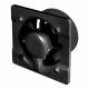 Whisper Pro-Design badkamerventilator - Ø125mm - met nalooptimer + vochtsensor - gebogen kunststof - wit - zwarte ventilatorthumbnail