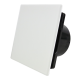 Whisper Pro-Design badkamerventilator - Ø125mm - met nalooptimer - vlak glas - mat wit - zwarte ventilatorthumbnail