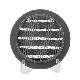 Rond buitenluchtrooster Ø 100mm aluminium met fijnmazig muggengaas thumbnail