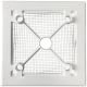 Design ventilatierooster vierkant (afvoer & toevoer) Ø100mm - vlak GLAS - mat witthumbnail