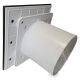 Pro-Design badkamer/toilet ventilator - TREKKOORD (KW100W)  - Ø 100mm - vlak GLAS - mat zwartthumbnail
