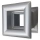 Vierkante deurroosters 29 x 29mm - kunststof metallic grijs - set van 3 stuksthumbnail