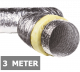 Geïsoleerde flexibele ventilatieslang - Ø80mm - Aluminium - Lengte 3 METER thumbnail