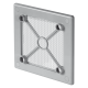 Design ventilatierooster vierkant (afvoer & toevoer) Ø125mm - vlak GLAS - mat grijsthumbnail