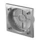 Design ventilatierooster vierkant (afvoer & toevoer) Ø125mm - vlak GLAS - mat grijsthumbnail