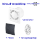 Pro-Design badkamer/toilet ventilator - MET TIMER (KW100T) - Ø100mm - kunststof - grafiet DELUXEthumbnail