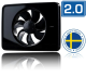Nedco Fresh Intellivent design badkamerventilator 2.0 - ZWART (330001) thumbnail