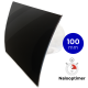 Pro-Design badkamer/toilet ventilator - MET TIMER (KW100T) - Ø100mm - gebogen GLAS - glans zwartthumbnail