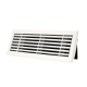 Wandrooster met volumeregelaar t.b.v. 300 x 100mm - staal - WIT RAL9003thumbnail