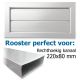 Overdrukrooster opbouw (BxH) 305 x 155mm - aluminium naturel geanodiseerdthumbnail