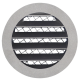 Rond buitenluchtrooster aluminium Ø 400mm met grofmazig gaas - hoge doorlaatthumbnail Rond buitenluchtrooster aluminium Ø 400mm met grofmazig gaas - hoge doorlaatthumbnail