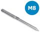 Stokeind verzinkt met torx - M8 - L = 120mm - per stukthumbnail