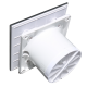 Whisper Pro-Design badkamerventilator - Ø100mm - met nalooptimer + vochtsensor - vlak glas - mat grijsthumbnail