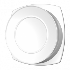 Verstelbaar kunststof ventilatierooster met flens Ø125mm - wit - TOEVOER