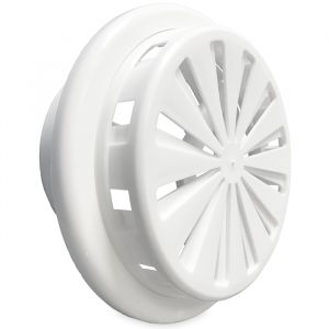 Verstelbaar kunststof ventilatierooster - Multi-fit -  Ø 100 -150 - RAL 9016