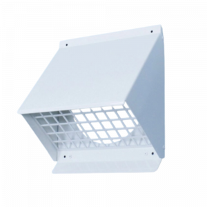 Gevelkap aluminium - hoge doorlaat (geschikt voor WTW) - voor buis 160 t/m 180mm - Wit