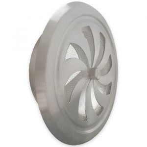 Afsluitbaar rooster/ventiel rond Ø100mm - Geborsteld RVS Afsluitbaar rooster/ventiel rond Ø100mm - Geborsteld RVS