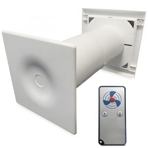 [TweedeKans] Compacte WTW ventilator HRV100P met warmtewisselaar - 35 & 50 m3/h - incl. afstandbediening