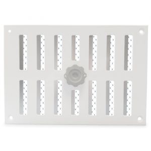 Aluminium afsluitbaar schuifrooster opbouw 215 x 150mm - WIT