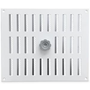 Aluminium afsluitbaar schuifrooster opbouw 300 x 250mm - WIT