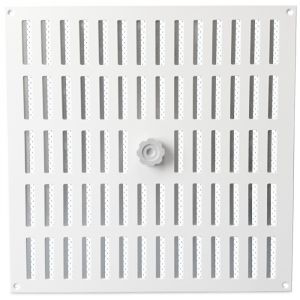 Aluminium afsluitbaar schuifrooster opbouw 400 x 400mm - WIT